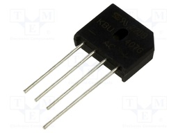 Bridge rectifier: single-phase; 4A; flat; THT