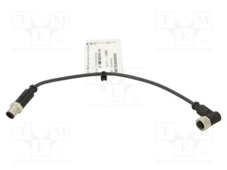 Cable: for sensors/automation; plug; PIN: 4; 0.3m; Insulation: PUR