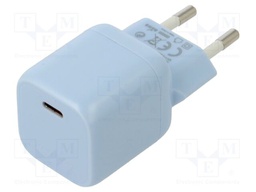 Power supply: switching; mains,plug-in; 5÷20VDC; 30W; blue; 3A