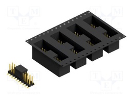 Connector: pin strips; pin header; male; PIN: 20; 2.54mm; SMT; 2x10