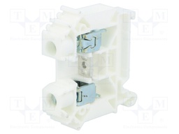 Splice terminal: rail; 0.5÷16mm2; ways: 1; terminals: 2; white; TS35