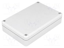 Enclosure: multipurpose; X: 80mm; Y: 120mm; Z: 27mm; ABS; grey; gasket