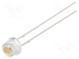 LED; 4.8mm; white warm; 16(typ)lm; 120°; Front: convex; 2.9÷3.6V