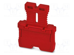 Connector: plug-in; PA; L: 25.5mm; W: 6.3mm; H: 22.4mm; Body: red