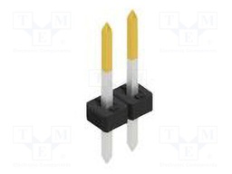 Connector: pin strips; pin header; male; PIN: 2; 2mm; THT; 1x2; 100V