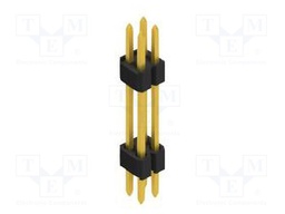 Connector: pin strips; pin header; male; PIN: 4; 1.27mm; THT; 2x2
