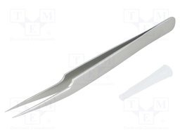 Tweezers; 115mm; Blades: curved,narrowed; Blade tip shape: sharp