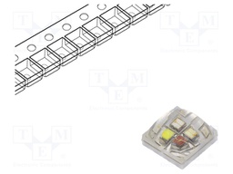 LED; EMITER,quadcolour; 5700-6350(typ)-7000K; RGBW; 155°; 300mA