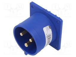 Connector: AC supply 3-phase; socket; male; 32A; 230VAC; IEC 60309