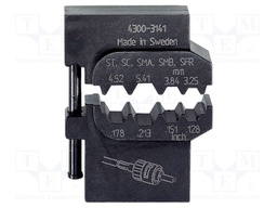Crimping jaws; coaxial connectors,fiber optics connectors