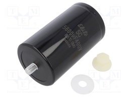 Capacitor: electrolytic; 5600uF; 400VDC; ±-20%; M5; 2000h; -25÷85°C