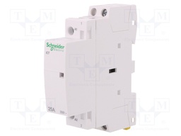 Contactor: 1-pole installation; NO; 220÷240VAC; 25A; DIN; ICT; 500V