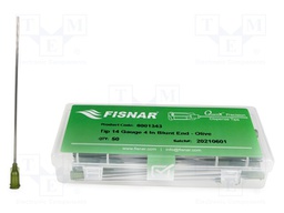 Needle: steel; 4"; Size: 14; straight; 1.6mm; Mounting: Luer Lock