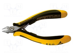 Pliers; side,cutting; ESD; ergonomic handle,return spring; 120mm