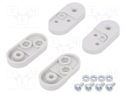 Set of clips; Kit: 4 holders,4 x screw M4,4x nut M4
