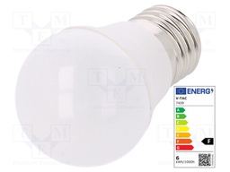 LED lamp; cool white; E27; 220/240VAC; 470lm; 5.5W; 180°; CRImin: 80