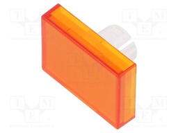 Actuator lens; 22mm; 61; Colour: orange transparent; Mat: plastic