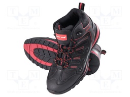 Boots; Size: 47; black; leather,fabric; with metal toecap