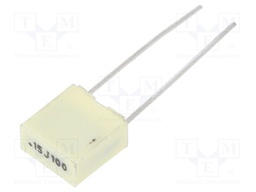 Capacitor: polyester; 150nF; 63VAC; 100VDC; Pitch: 5mm; ±5%