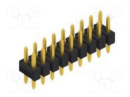 Connector: pin strips; pin header; male; PIN: 18; 2.54mm; THT; 2x9