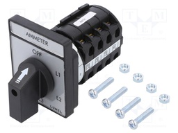 Switch: ammeter cam switch; Stabl.pos: 5; 16A; OFF-L1-L2-L3-N