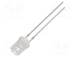 LED; red; 5mm; 330÷500mcd; 120°; Front: recessed; 12÷15VDC; -30÷85°C