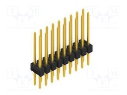 Connector: pin strips; pin header; male; PIN: 18; 2.54mm; THT; 2x9
