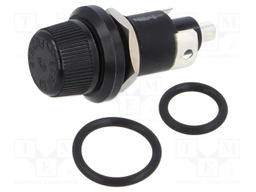 Fuse holder; cylindrical fuses; 6.3x32mm; 16A; on panel; 250VAC