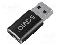Adapter; OTG,USB 3.1; USB A plug,USB C socket; black