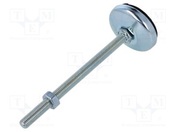 Foot; with no-slip disk,with locknut,with lever; Base dia: 55mm