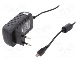 Power supply: switched-mode; 5VDC; 2.5A; Out: micro USB; 11W; 1m