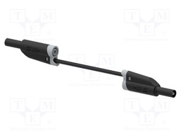 Test lead; 20A; banana plug 4mm,both sides; Len: 0.5m; black