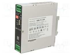 Power supply: switching; for DIN rail mounting; XDR-75