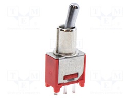 Switch: toggle; Pos: 3; SP3T; ON-OFF-ON; 1A/250VAC; 3A/28VDC; THT