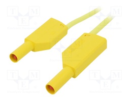 Test lead; silicone; 2m; yellow; 19A; 1kV; Cond.cross sec: 1mm2