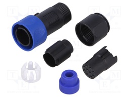 Connector: circular; plug; female; PIN: 10; w/o contacts; for cable