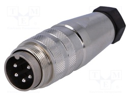 Connector: M16; male; for cable; IP65,IP67; plug; soldering; 300V