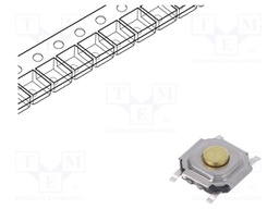 Microswitch TACT; SPST; Pos: 2; 0.05A/12VDC; SMT; 2.6N; 1.5mm; round
