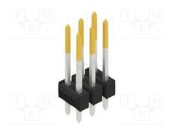 Connector: pin strips; pin header; male; PIN: 6; 2.54mm; THT; 2x3