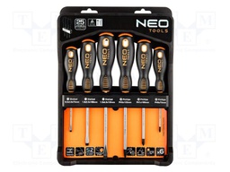 Kit: screwdrivers; Phillips,slot; 6pcs.