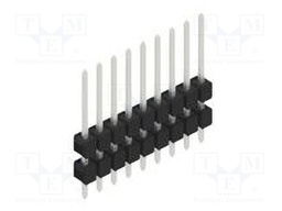 Connector: pin strips; pin header; male; PIN: 9; 2.54mm; THT; 1x9
