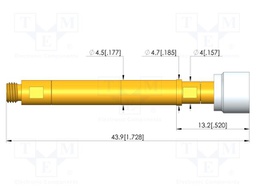 Test needle; plug-in