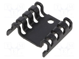 Heatsink: moulded; TO220; black; L: 7mm; W: 24mm; H: 20mm; 21K/W