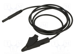 Test lead; 10A; banana plug 2mm,aligator clip; insulated; Len: 1m