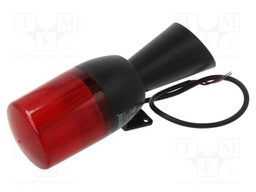 Signaller: lighting-sound; 48÷240VDC; 48÷240VAC; LED; red; IP65