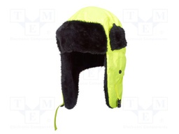 Cap; furlined,with flaps; yellow; polyester; Size: 57-61; 215g/m2