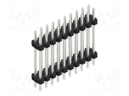 Connector: pin strips; pin header; male; PIN: 20; 2mm; THT; 2x10