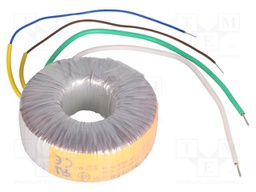 Transformer: toroidal; 50VA; 230VAC; 12V; 4.167A; 0.63kg; Ø: 80mm