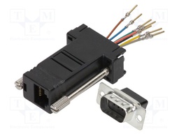 Transition: adapter; RJ45 socket,D-Sub 9pin male