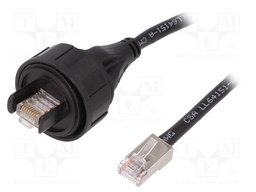 Patch cord; 2m; Buccaneer Ethernet; PIN: 8; gold-plated; 1.5A; IP68